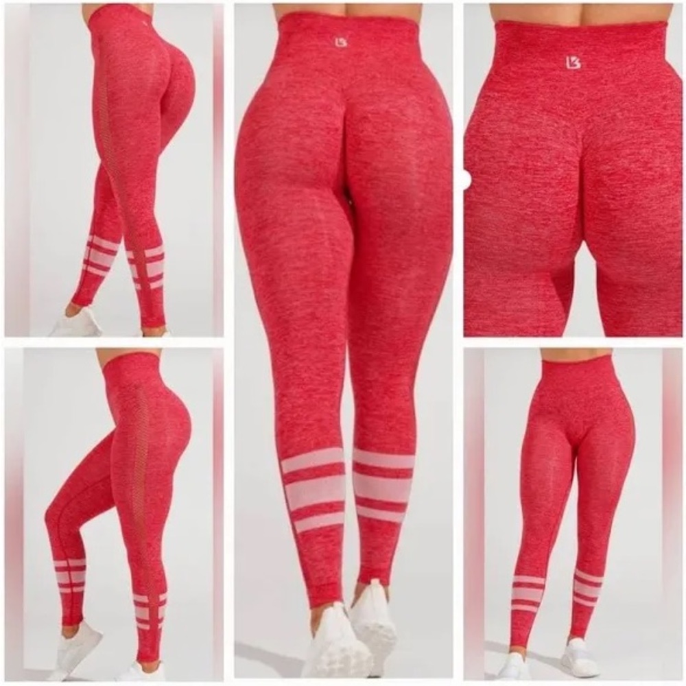 BuffBunny In-Line Salsa Red Leggings - Women | Color: Red size M
